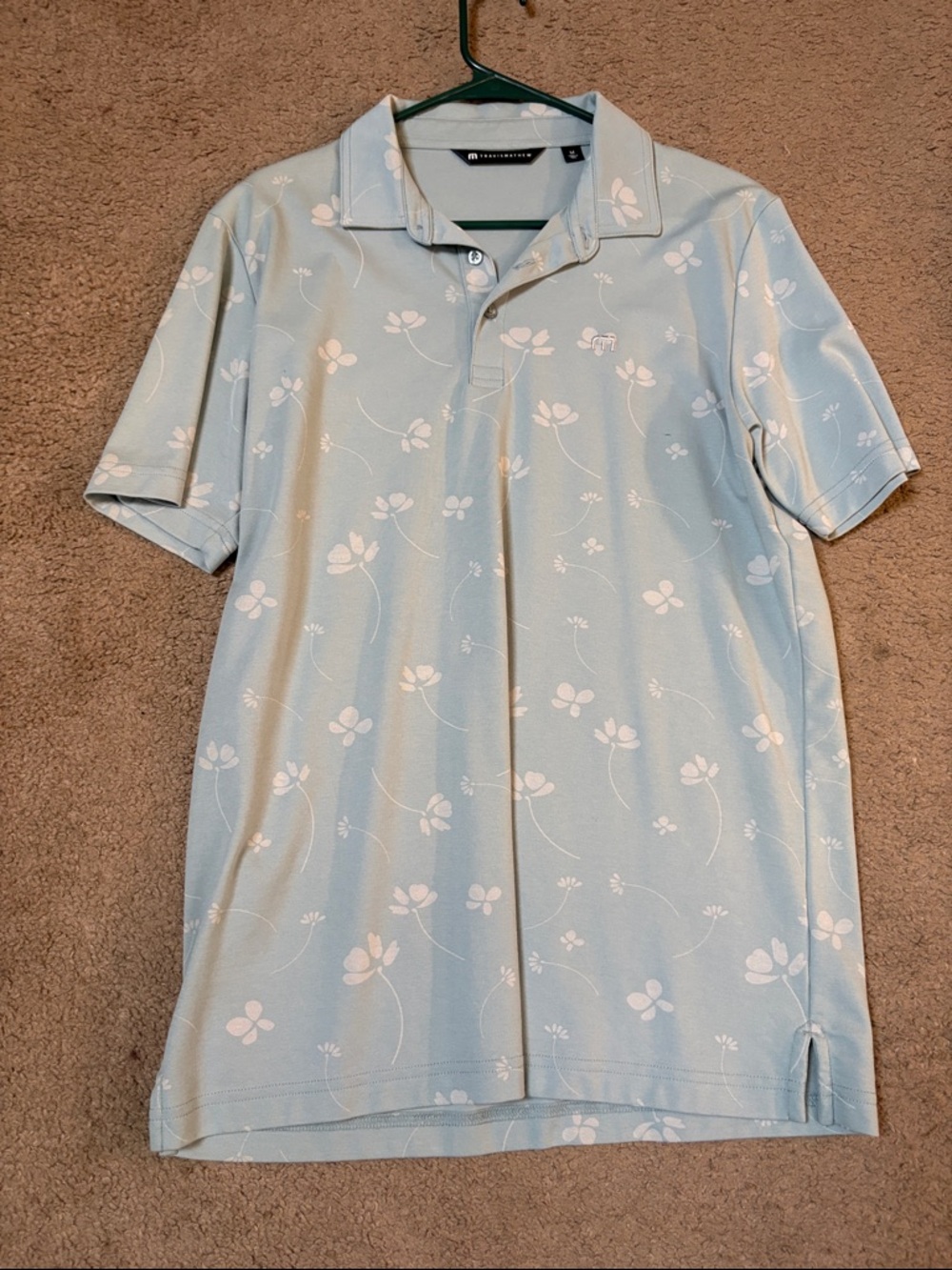 TravisMathew Light Blue (sky blue ) Floral Polo
